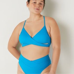 Pink body wrap bikini top